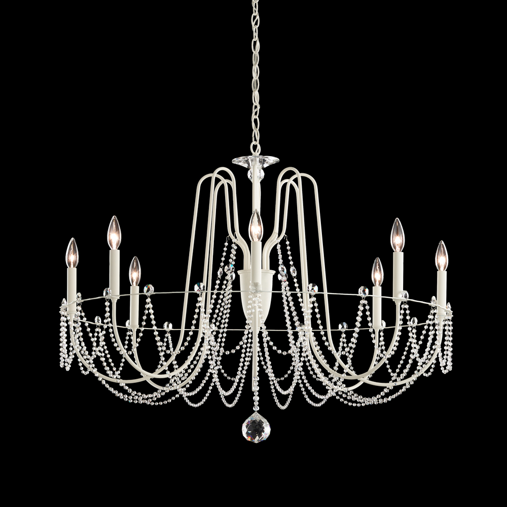 Esmery 8 Light 120V Chandelier in Polished Silver with Optic Crystal