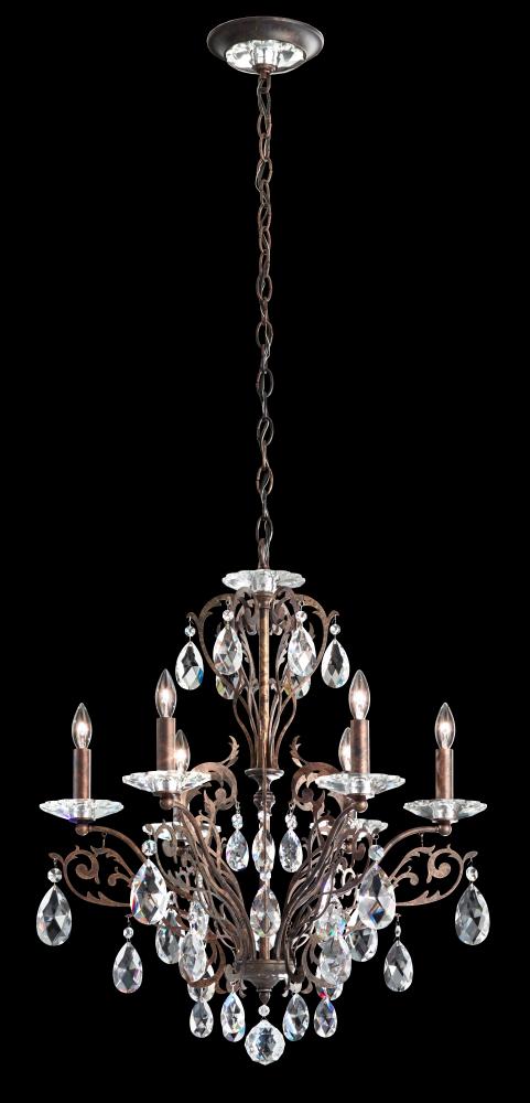 Filigrae 6 Light 120V Chandelier in Heirloom Bronze with Heritage Handcut Crystal