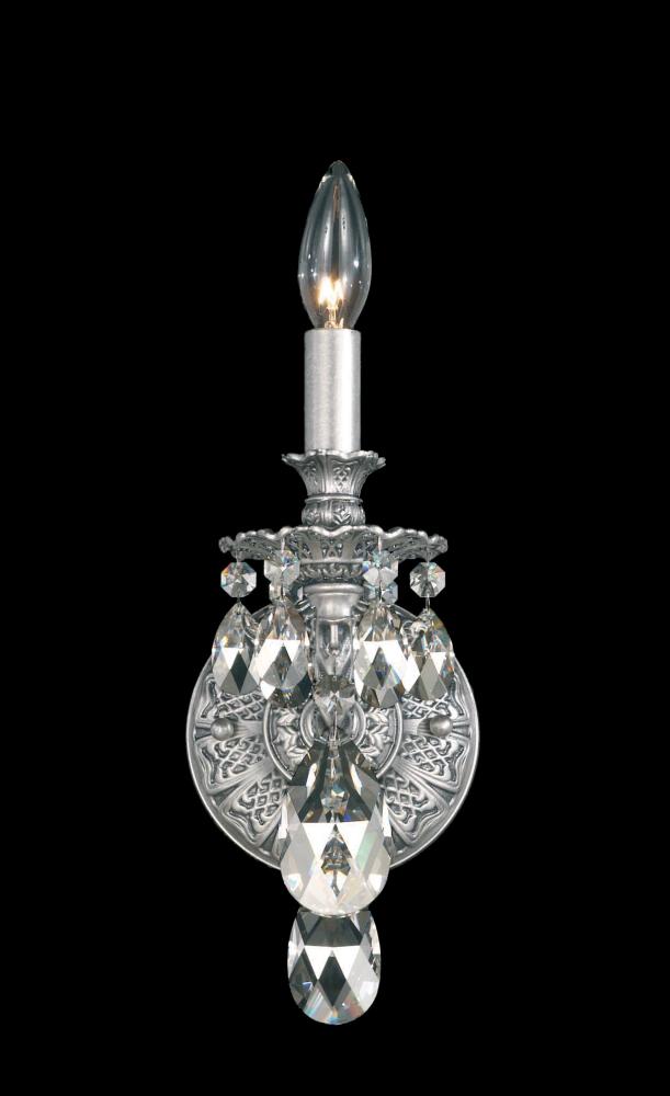 Milano 1 Light 120V Wall Sconce in Heirloom Bronze with Heritage Handcut Crystal