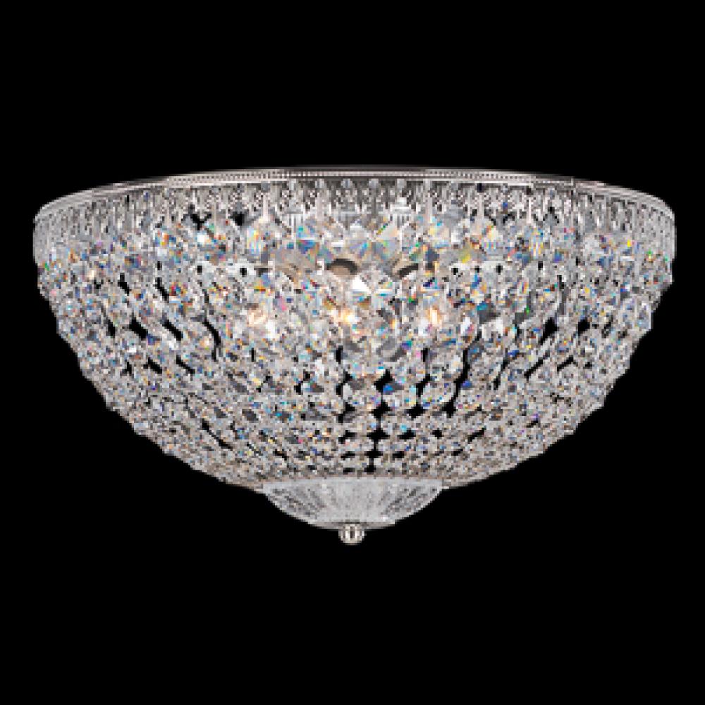 Petit Crystal 5 Light 110V Close to Ceiling in Heirloom Bronze with Clear Crystals From Swarovski?