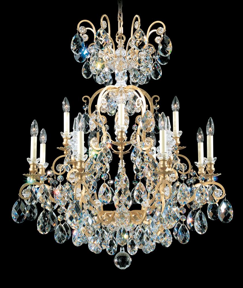 Renaissance 13 Light 120V Chandelier in Heirloom Gold with Crystals from Swarovski®