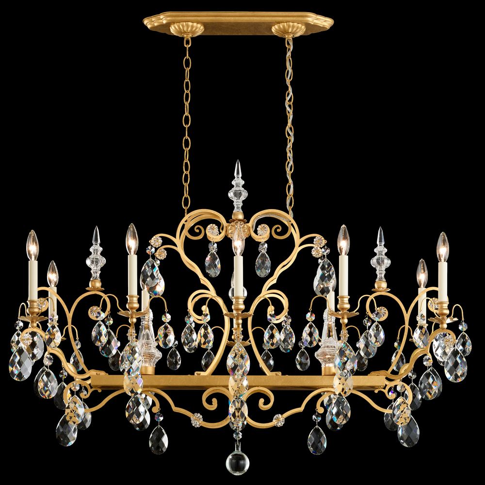 Renaissance 12 Light 120V Chandelier in French Gold with Heritage Handcut Crystal