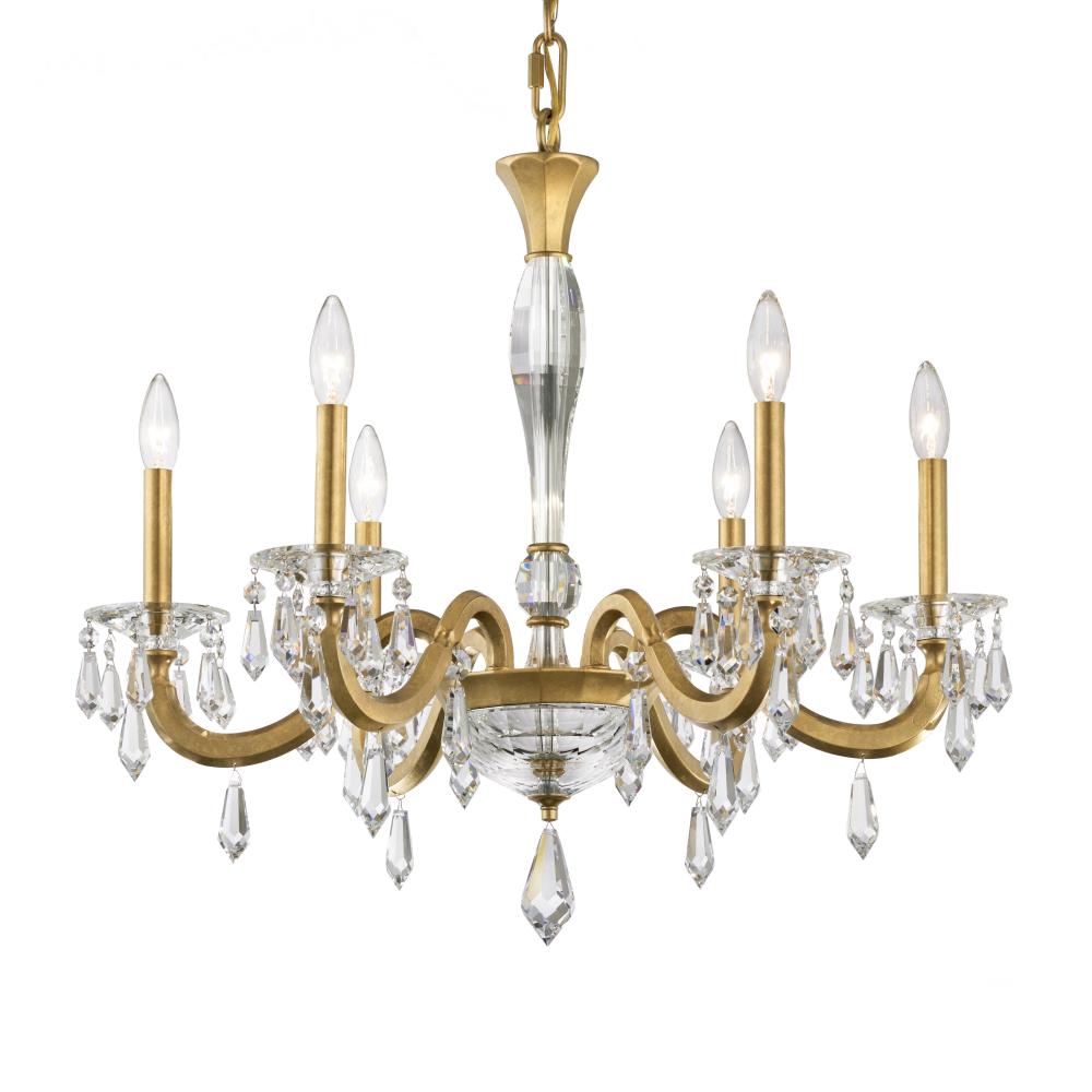 Napoli 6 Light 120V Chandelier in Black with Radiance Crystal