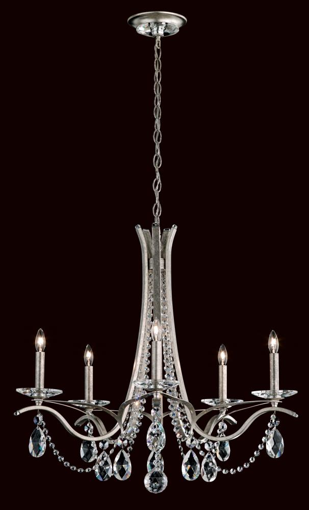 Vesca 5 Light 120V Chandelier in Etruscan Gold with Heritage Handcut Crystal