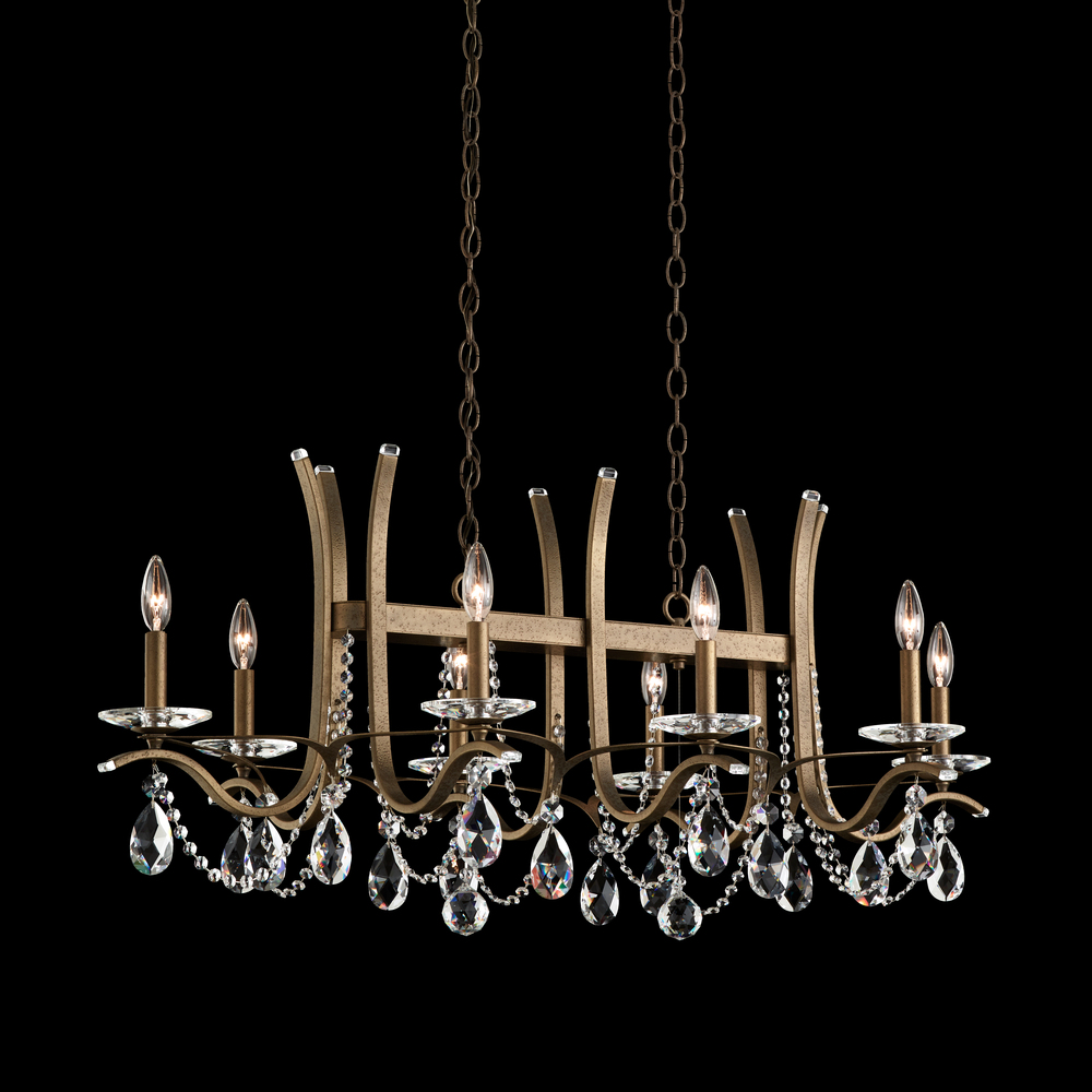 Vesca 8 Light 120V Chandelier in Ferro Black with Clear Radiance Crystal