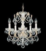 Schonbek 1870 1704-40 - Century 5 Light 120V Chandelier in Polished Silver with Heritage Handcut Crystal