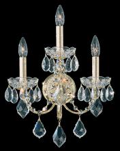 Schonbek 1870 1703-51 - Century 3 Light 120V Wall Sconce in Black with Heritage Handcut Crystal