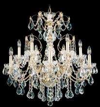 Schonbek 1870 1712-23 - Century 12 Light 120V Chandelier in Etruscan Gold with Heritage Handcut Crystal