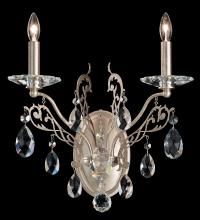 Schonbek 1870 FE7002N-48H - Filigrae 2 Light 120V Wall Sconce in Antique Silver with Heritage Handcut Crystal