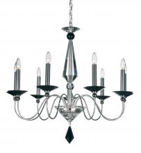 Schonbek 1870 9679-40CL - Jasmine 9 Light 120V Chandelier in Polished Silver with Optic Crystal