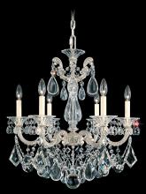 Schonbek 1870 5072-48S - La Scala 6 Light 120V Chandelier in Antique Silver with Clear Crystals from Swarovski