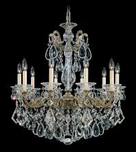 Schonbek 1870 5074-48S - La Scala 10 Light 120V Chandelier in Antique Silver with Clear Crystals from Swarovski