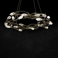 Schonbek 1870 S2434-48OH - Secret Garden 35IN LED 3500K 120V-277V Pendant in Antique Silver with Optic Haze Quartz