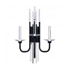 Schonbek 1870 S5703-18O - Calliope 3 Light 120/277V Wall Sconce in Black with Optic Crystal