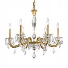 Schonbek 1870 S7606N-48R - Napoli 6 Light 120V Chandelier in Antique Silver with Radiance Crystal