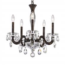 Schonbek 1870 S8605N-48R - San Marco 5 Light 120V Chandelier in Antique Silver with Radiance Crystal