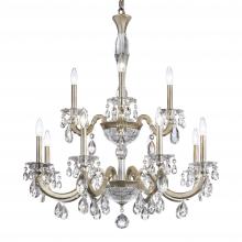 Schonbek 1870 S8612N-22R - San Marco 12 Light 120V Chandelier in Heirloom Gold with Radiance Crystal