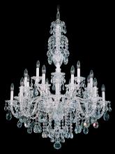 Schonbek 1870 2998-40R - Sterling 20 Light 120V Chandelier in Polished Silver with Heritage Handcut Crystal