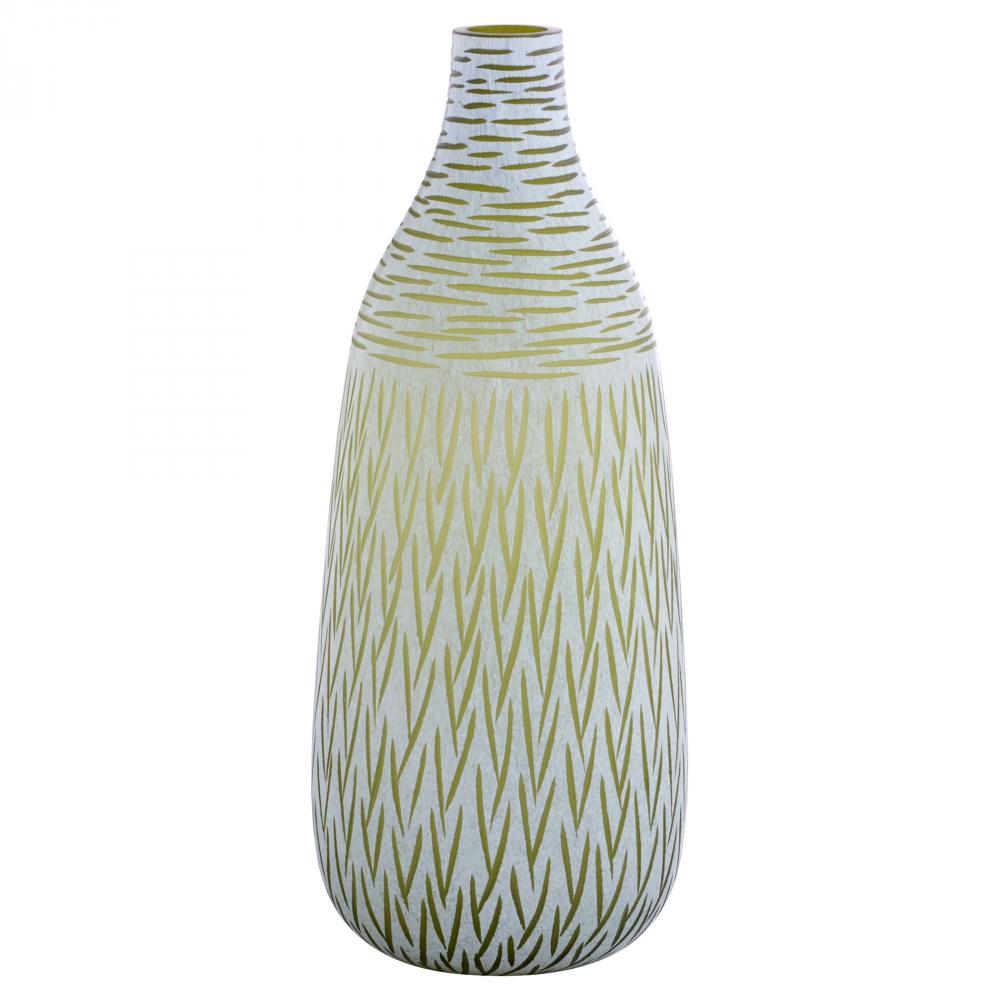 Signo Vase | Green | White | Large
