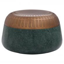 Cyan Designs 12025 - Sofia Box | Green Forest Marble | Antique Brass - Small