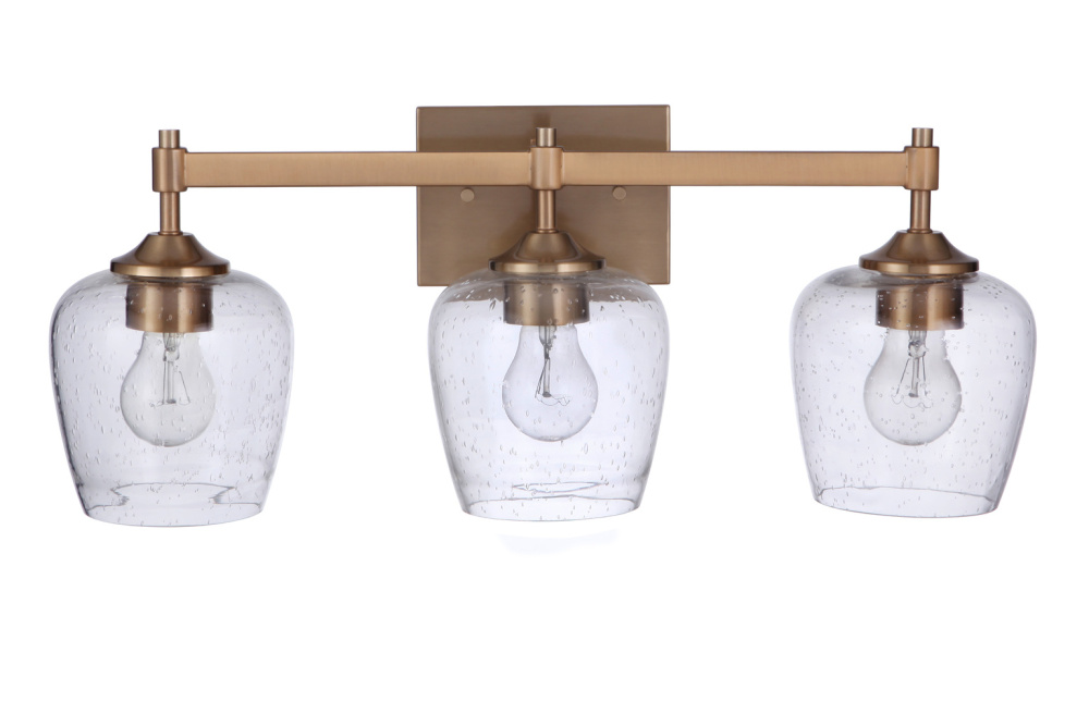 Stellen 3 Light Vanity in Satin Brass