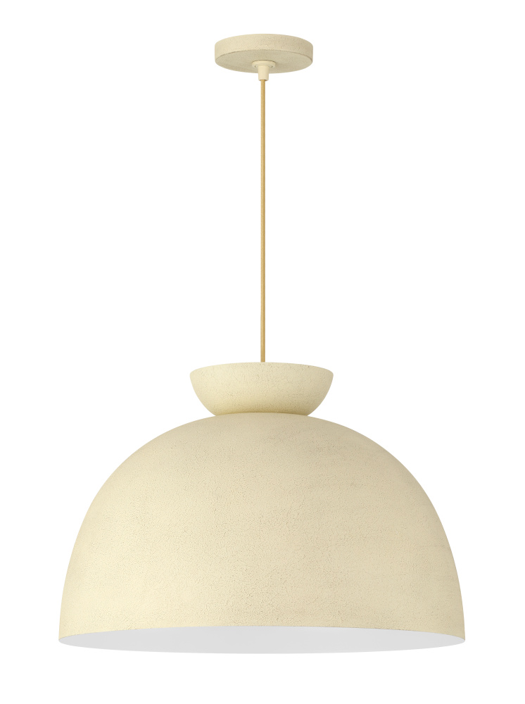 Ventura Dome 1 Light Pendant in Cottage White