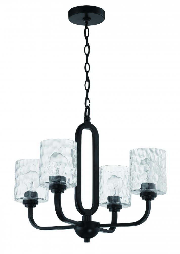 Collins 4 Light Chandelier in Flat Black