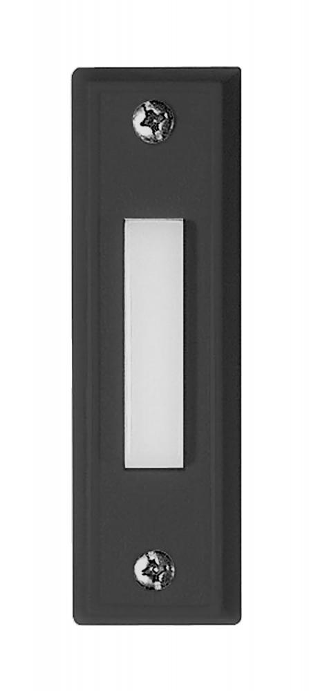 Surface Mount Rectangle Lighted Push Button in Flat Black