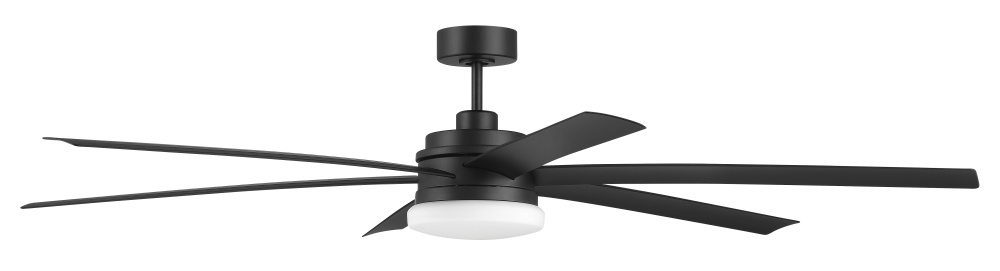 Chilz 72" 6-Blade Indoor/Outdoor (Damp) Ceiling Fan in Flat Black w/ Flat Black Blades