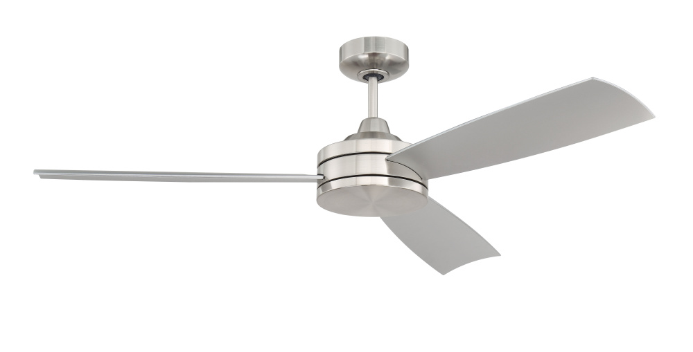 Inspo 54" 3-Blade Ceiling Fan in Brushed Polished Nickel w/ Brushed Nickel Blades