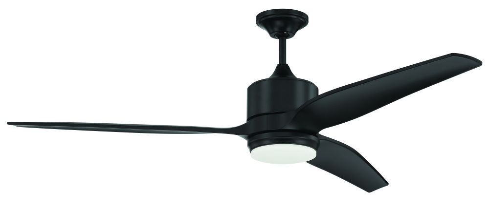 Mobi 60" 3-Blade Indoor/Outdoor (Wet) Ceiling Fan in Flat Black w/ Flat Black Blades
