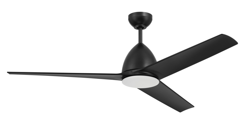 Nitro 54" 3-Blade Indoor/Outdoor (Wet) Ceiling Fan in Flat Black w/ Flat Black Blades