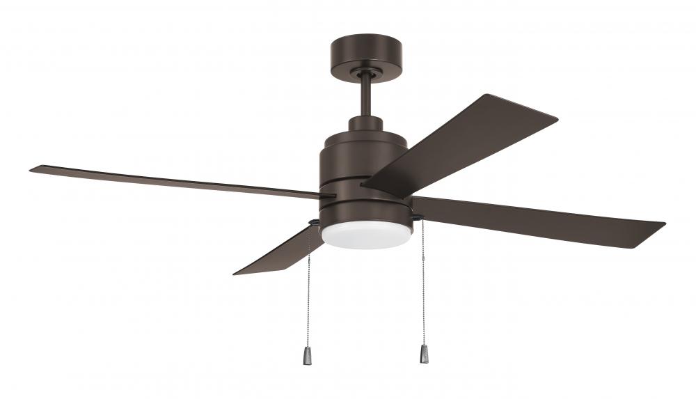 Outdoor McCoy 52" 4-Blade Indoor/Outdoor (Wet) Ceiling Fan w/ Pull Chain in Classic Bronze