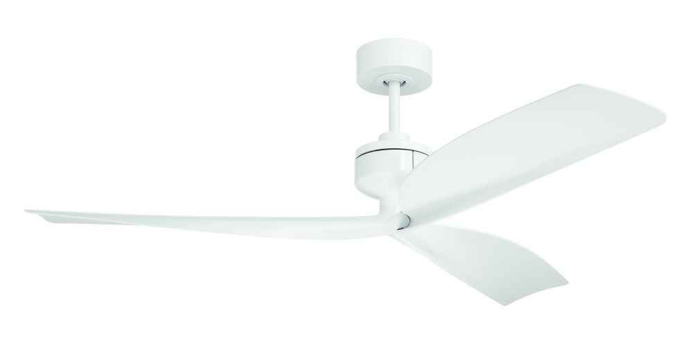 Rafiki 52" 3-Blade Indoor/Outdoor (Damp) Ceiling Fan in White w/ White Blades