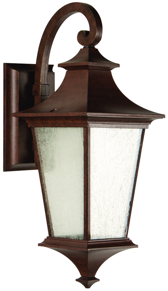 Argent II LED 1 Light Medium Wall Mount in Aged Bronze with Clear Seeded Glass