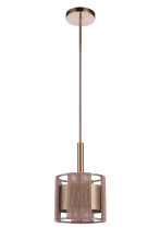 Craftmade 59091-SB - Kensey 1 Light Mini Pendant in Satin Brass