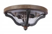 Craftmade Z7937-TBWB - Ashwood 2 Light Outdoor Flushmount in Textured Black/Whiskey Barrel