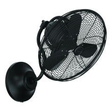 Craftmade BW116FB3-HW - Bellows I 14" 3-Blade Hard-wired Indoor/Outdoor (Damp) Wall Fan in Flat Black w/ Flat Black Blad