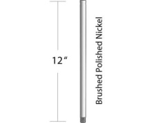 Craftmade DR12BNK - 12" Downrod in Brushed Polished Nickel