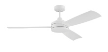 Craftmade INS54W3 - Inspo 54" 3-Blade Ceiling Fan Indoor/Outdoor (Damp) in White w/ White Blades