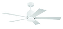 Craftmade MCY52W5 - McCoy 52" 5-Blade Ceiling Fan in White w/ White Blades; Light Kit Included (optional)