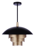 Craftmade P1010FBMG-LED - 19â€ Diameter Sculptural Statement Dome Pendant with Perforated Metal Shade