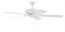 Craftmade P52W5-52WWOK - Pro Plus 52" 5-Blade Ceiling Fan in White w/ White/Washed Oak Blades