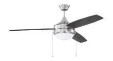 Craftmade PHA52BNK3-BNGW - Phaze 3 52" 3-Blade Ceiling Fan in Brushed Polished Nickel w/ Brushed Nickel/Greywood