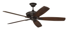Craftmade SNT60ESP5 - Santori 60" 5-Blade Indoor/Outdoor (Damp) Ceiling Fan in Espresso w/ Walnut Blades