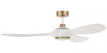 Craftmade EVY60WSB3 - 60" Envy in White/Satin Brass w/ White Blades