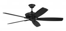 Craftmade SNT60FB5 - 60" Santori Indoor/Outdoor (Damp) in Flat Black w/ Flat Black Blades