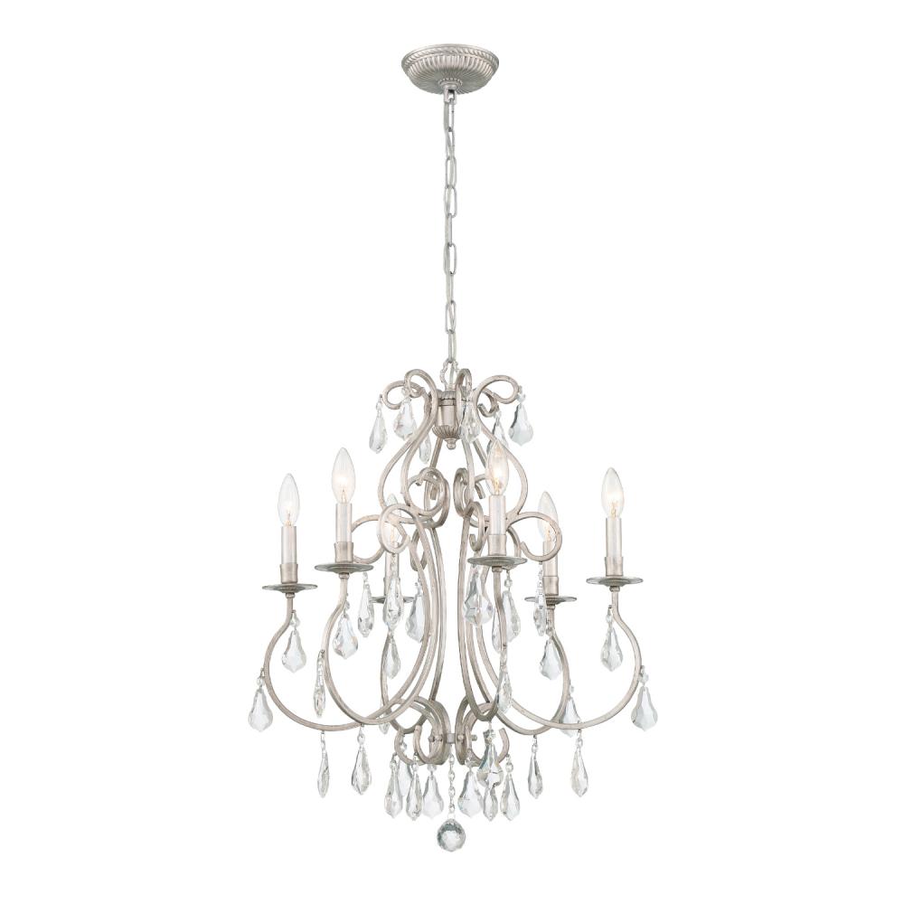 Ashton 21.5'' Hand Cut Crystal Olde Silver Chandelier