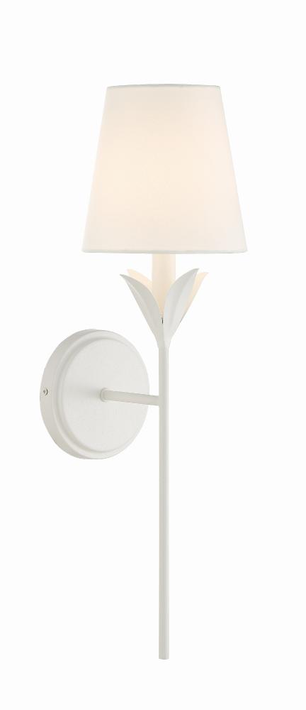 Broche 6'' Matte White Sconce