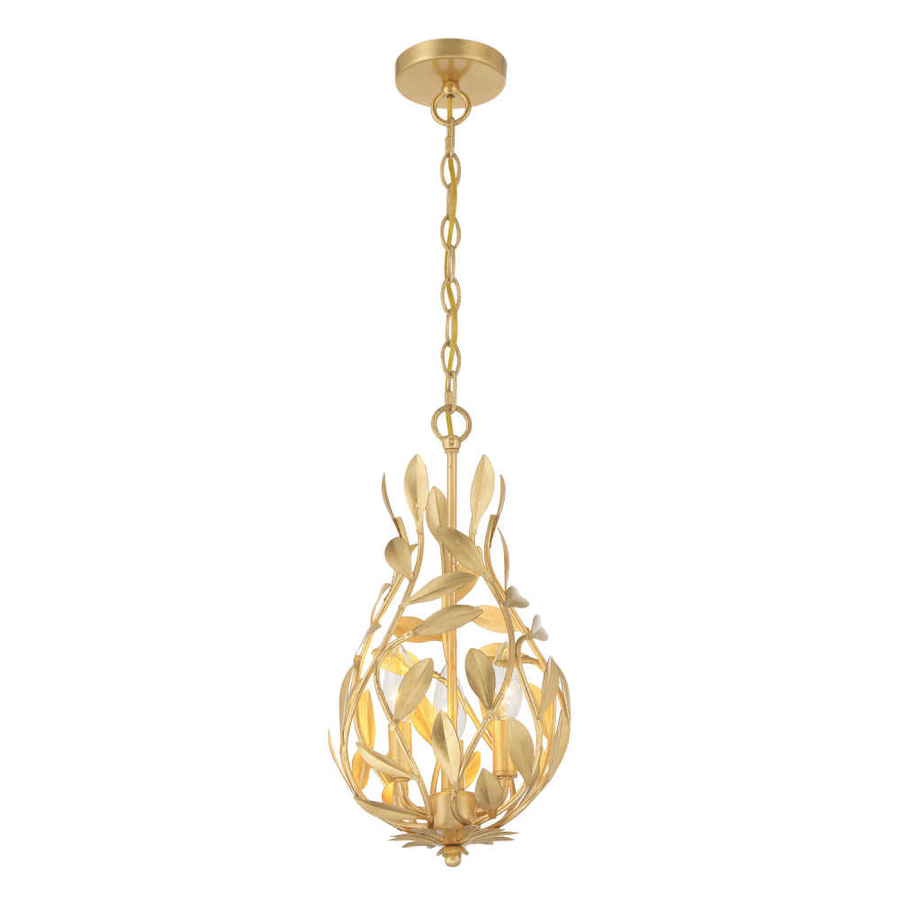 Broche 9'' Antique Gold Chandelier